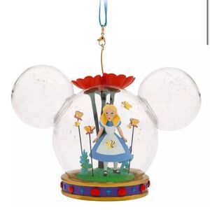 Alice in Wonderland EARS Glass Dome Sketchbook Ornament NEW 2022 RARE UK Xmas